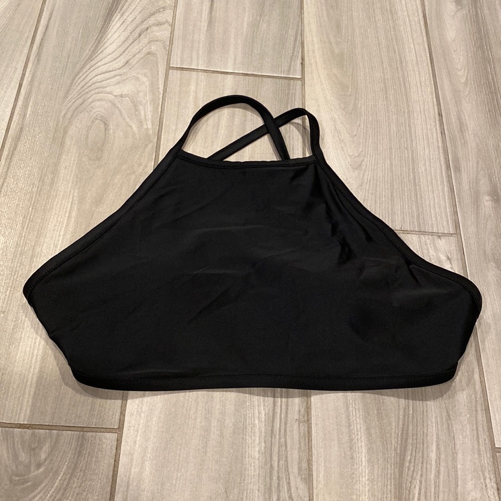 Aerie high neck bikini top L